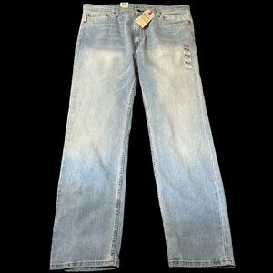 Levi’s 505 Regular Jeans Mens 40x32 Acid Wash Stretch Straight Leg NWT